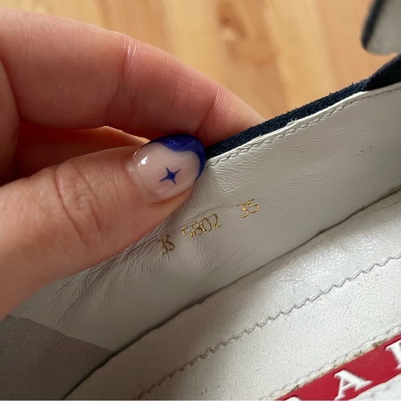 Prada Sport Womens Blue Suede Round Toe Slip-On Sneakers Size IT 35/US 5 - Picture 11 of 12